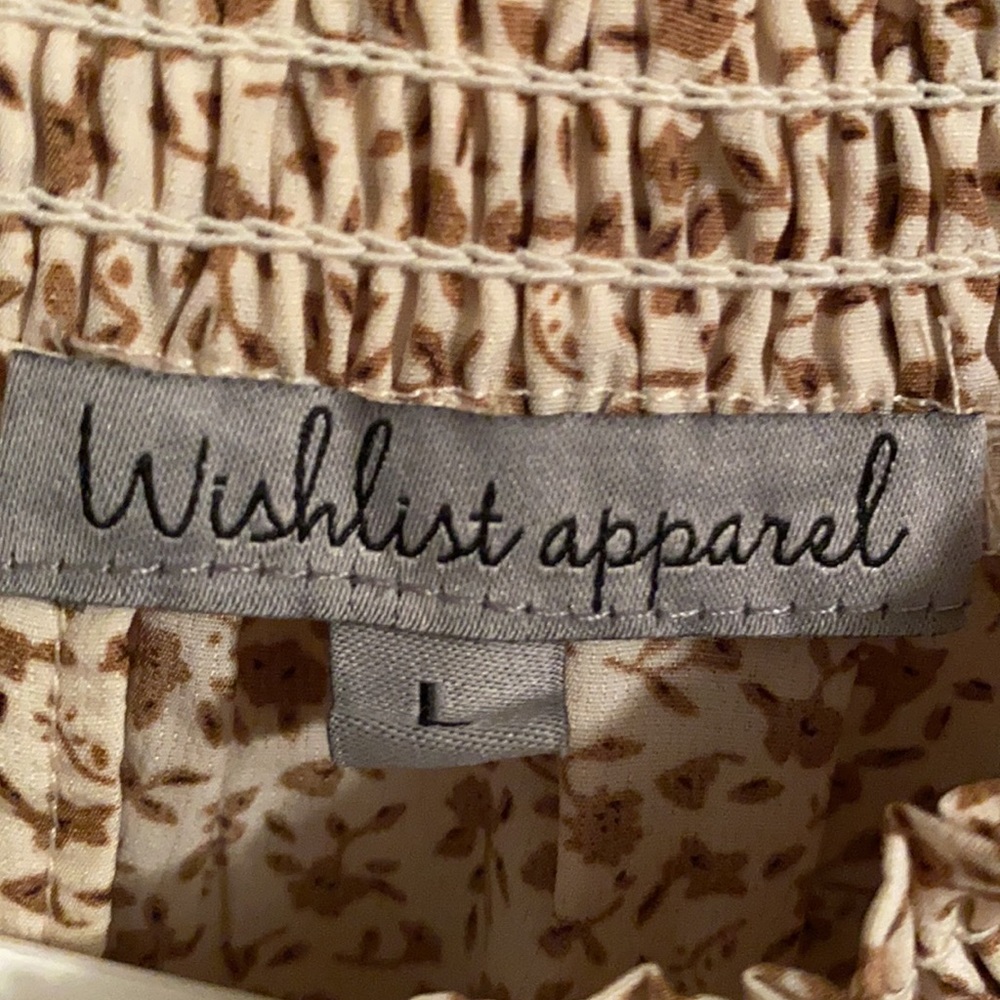 Wishlist Apparel Cream and Black Peplum Button Top - Picture 3 of 9